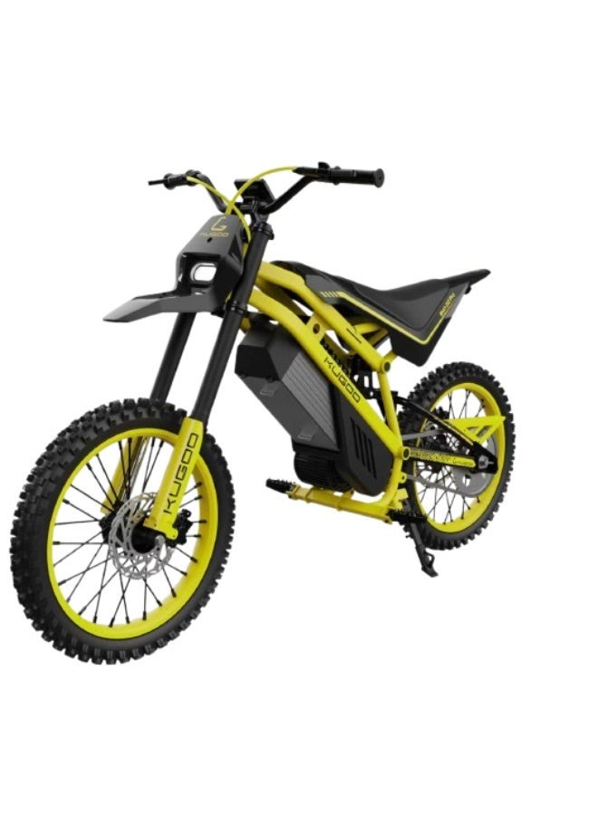كي يو جي أو أو Kugoo Wish 02 Pro Electric Dirt Bike 4000W Peak Power Speed upto 70 km/h Range upto 60 km Per Charge Max Load 150 kg - Yellow Color - Image 1